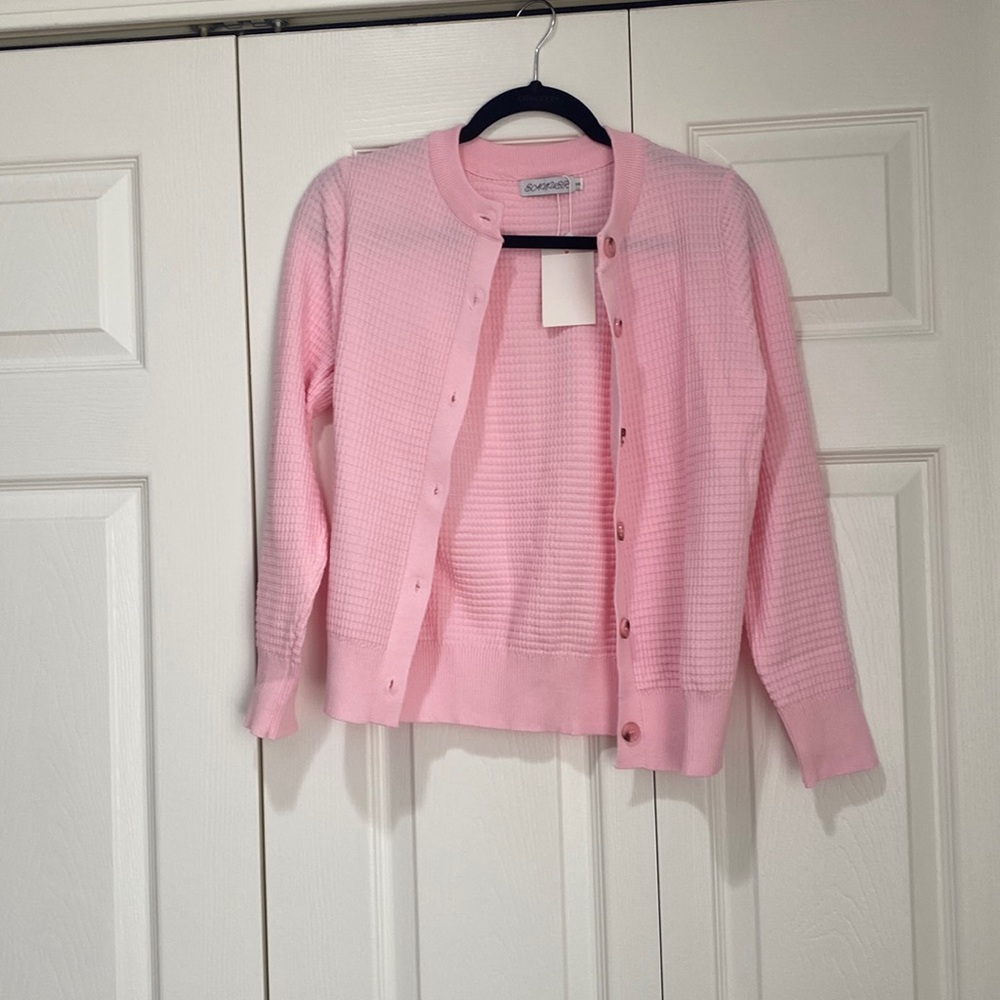 Pink cardigan